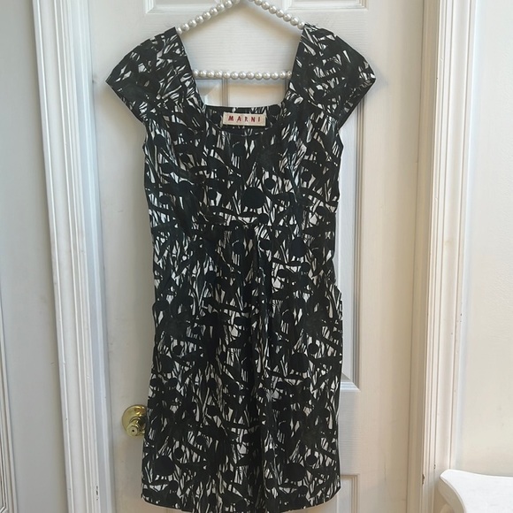 MARNI Short Sleeve Cool Cotton A Line Dress - Picture 5 of 10